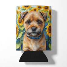 Load image into Gallery viewer, Border Terrier in Sunflowers Can or Bottle Hugger