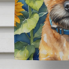 Load image into Gallery viewer, Border Terrier in Sunflowers House Flag