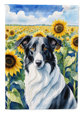 Load image into Gallery viewer, Borzoi in Sunflowers House Flag
