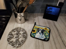 Load image into Gallery viewer, Borzoi in Sunflowers Pot Holders - Set of 2 Decorative Kitchen Helpers | Made in the USA