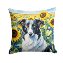 Load image into Gallery viewer, Borzoi in Sunflowers Throw Pillow - 14x14 Decorative Pillow – Art for Your Home &amp; Patio