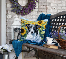 Load image into Gallery viewer, Borzoi in Sunflowers Throw Pillow