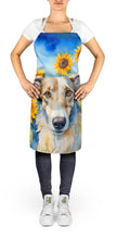 Load image into Gallery viewer, Borzoi in Sunflowers Apron – Artist-Designed Kitchen, BBQ &amp; Craft Apron