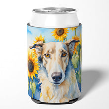 Load image into Gallery viewer, Borzoi in Sunflowers Can or Bottle Hugger
