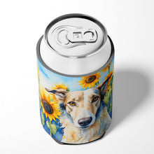 Load image into Gallery viewer, Borzoi in Sunflowers Can or Bottle Hugger