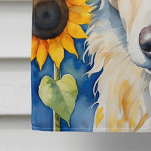 Load image into Gallery viewer, Borzoi in Sunflowers House Flag