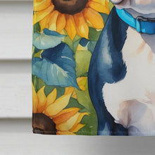 Load image into Gallery viewer, Boston Terrier in Sunflowers House Flag