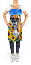 Load image into Gallery viewer, Boxer in Sunflowers Apron – Artist-Designed Kitchen, BBQ &amp; Craft Apron