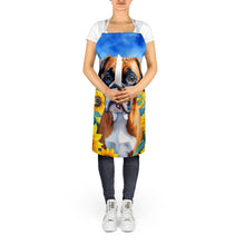 Load image into Gallery viewer, Boxer in Sunflowers Apron – Artist-Designed Kitchen, BBQ &amp; Craft Apron