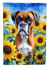 Load image into Gallery viewer, Boxer in Sunflowers Garden Flag – Bright Dog-Themed Yard Decor