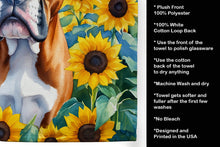 Load image into Gallery viewer, Boxer in Sunflowers Kitchen Towel
