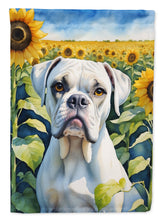 Load image into Gallery viewer, Boxer in Sunflowers House Flag