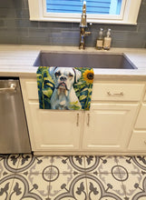 Load image into Gallery viewer, Boxer in Sunflowers Kitchen Towel
