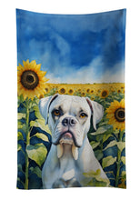 Load image into Gallery viewer, Boxer in Sunflowers Kitchen Towel