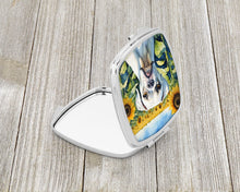 Load image into Gallery viewer, Boxer in Sunflowers Compact Mirror – Stylish Purse Mirror with Artistic Covers