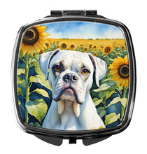 Load image into Gallery viewer, Boxer in Sunflowers Compact Mirror – Stylish Purse Mirror with Artistic Covers