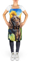 Load image into Gallery viewer, Boykin Spaniel in Sunflowers Apron – Artist-Designed Kitchen, BBQ &amp; Craft Apron