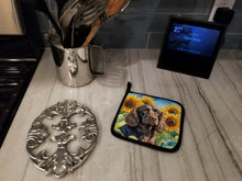 Load image into Gallery viewer, Boykin Spaniel in Sunflowers Pot Holders - Set of 2 Decorative Kitchen Helpers | Made in the USA