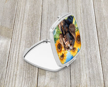Load image into Gallery viewer, Boykin Spaniel in Sunflowers Compact Mirror – Stylish Purse Mirror with Artistic Covers