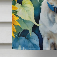 Load image into Gallery viewer, Brittany Spaniel in Sunflowers House Flag