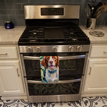 Load image into Gallery viewer, Brittany Spaniel in Sunflowers Kitchen Towel