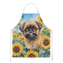 Load image into Gallery viewer, Brussels Griffon in Sunflowers Apron – Artist-Designed Kitchen, BBQ &amp; Craft Apron
