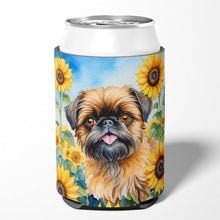 Load image into Gallery viewer, Brussels Griffon in Sunflowers Can or Bottle Hugger