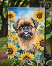 Load image into Gallery viewer, Brussels Griffon in Sunflowers Garden Flag – Bright Dog-Themed Yard Decor