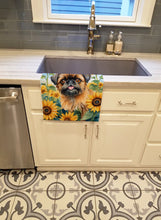 Load image into Gallery viewer, Brussels Griffon in Sunflowers Kitchen Towel