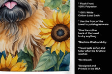Load image into Gallery viewer, Brussels Griffon in Sunflowers Kitchen Towel