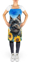 Load image into Gallery viewer, Cairn Terrier in Sunflowers Apron – Artist-Designed Kitchen, BBQ &amp; Craft Apron