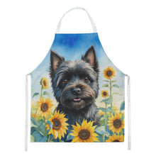 Load image into Gallery viewer, Cairn Terrier in Sunflowers Apron – Artist-Designed Kitchen, BBQ &amp; Craft Apron