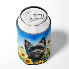 Load image into Gallery viewer, Cairn Terrier in Sunflowers Can or Bottle Hugger