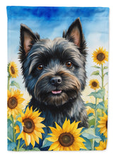 Load image into Gallery viewer, Cairn Terrier in Sunflowers Garden Flag – Bright Dog-Themed Yard Decor