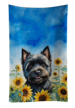 Load image into Gallery viewer, Cairn Terrier in Sunflowers Kitchen Towel
