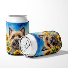 Load image into Gallery viewer, Cairn Terrier in Sunflowers Can or Bottle Hugger