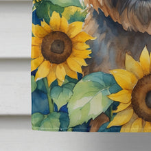 Load image into Gallery viewer, Cairn Terrier in Sunflowers House Flag