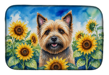 Load image into Gallery viewer, Cairn Terrier in Sunflowers Dish Drying Mat Absorbent Dish Drying Mat Pad for Kitchen Counter Dish Drainer Mat for Countertop, 14 x 21", Multicolor