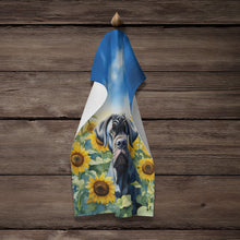 Load image into Gallery viewer, Cane Corso in Sunflowers Kitchen Towel
