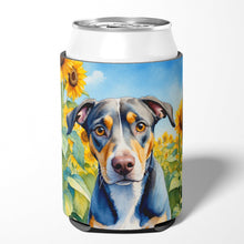 Load image into Gallery viewer, Catahoula in Sunflowers Can or Bottle Hugger