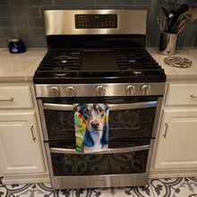 Load image into Gallery viewer, Catahoula in Sunflowers Kitchen Towel