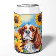 Load image into Gallery viewer, Cavalier Spaniel in Sunflowers Can or Bottle Hugger