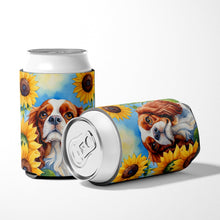 Load image into Gallery viewer, Cavalier Spaniel in Sunflowers Can or Bottle Hugger