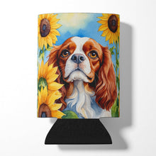 Load image into Gallery viewer, Cavalier Spaniel in Sunflowers Can or Bottle Hugger