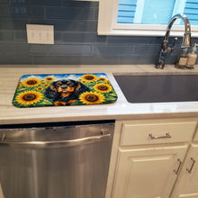 Load image into Gallery viewer, Cavalier Spaniel in Sunflowers Dish Drying Mat Absorbent Dish Drying Mat Pad for Kitchen Counter Dish Drainer Mat for Countertop, 14 x 21", Multicolor