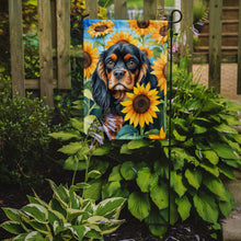 Load image into Gallery viewer, Cavalier Spaniel in Sunflowers Garden Flag – Bright Dog-Themed Yard Decor