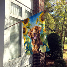 Load image into Gallery viewer, Chesapeake Bay Retriever in Sunflowers House Flag