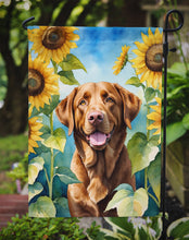 Load image into Gallery viewer, Chesapeake Bay Retriever in Sunflowers Garden Flag – Bright Dog-Themed Yard Decor