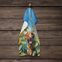 Load image into Gallery viewer, Chesapeake Bay Retriever in Sunflowers Kitchen Towel