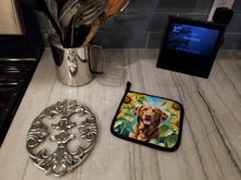 Load image into Gallery viewer, Chesapeake Bay Retriever in Sunflowers Pot Holders - Set of 2 Decorative Kitchen Helpers | Made in the USA